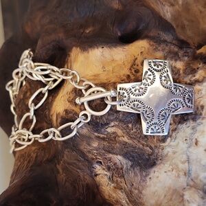 Silpada Cross Sterling Silver Virtuosity Cross Necklace